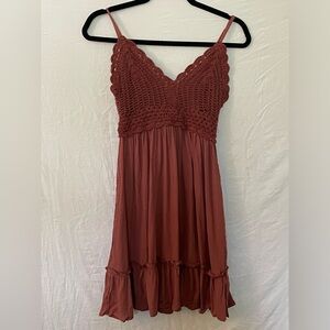 [Blush] pink/dessert rose spaghetti strap knit top dress NWOT